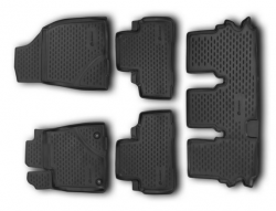 Полиуретановые коврики в салон Toyota Highlander 2014- Element черные 5 шт