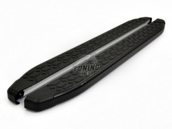 Чорні підніжки алюмінієві Blackline Chevrolet Tracker 2013- OmsaLine