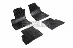 Резиновые коврики Fiat Doblo 2010-2015 черные 4 шт. Rigum