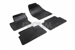 Резиновые коврики Ford Kuga 08-12, 13- черные 4 шт. Rigum