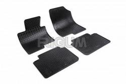 Резиновые коврики Hyundai Sonata 10-15 черные 4 шт. Rigum