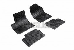 Резиновые коврики Kia Picanto 2011- черные 4 шт. Rigum