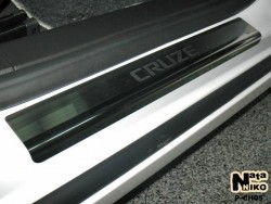 Матові накладки на пороги Chevrolet Cruze 4, 5 дверей 2009- Premium