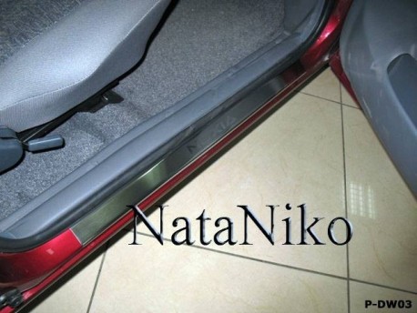 Photo Матовые накладки на пороги Daewoo Nexia 95-08, 08- Premium