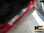 Матовые накладки на пороги Honda Accord седан 2008-2012 Premium