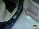 Матовые накладки на пороги Hyundai Accent 2006-2010 Premium - фото 2