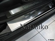 Матові накладки на пороги Mercedes ML 2005-2011 Premium