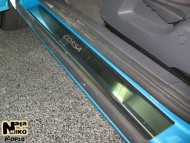 Матовые накладки на пороги Opel Corsa D 3 двери 2006-2015 Premium