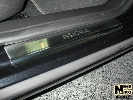 Photo Матовые накладки на пороги Opel Insignia 2009- Premium