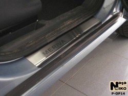 Матові накладки на пороги Opel Meriva 2010- Premium