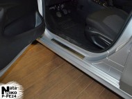 Матовые накладки на пороги Peugeot 301 2012- Premium