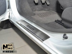 Матовые накладки на пороги Renault Dokker 2012- Premium