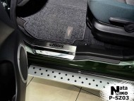 Матовые накладки на пороги Suzuki Grand Vitara 5 дверей 2005- Premium