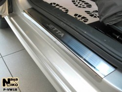 Матовые накладки на пороги Volkswagen Jetta 10-14, 14- Premium