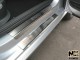Матовые накладки на пороги Volkswagen Polo 4, 5 дверей 2009- Premium - фото 1