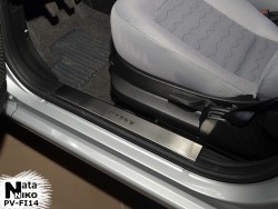 Накладки на внутренние пороги Fiat Linea 2012- Premium
