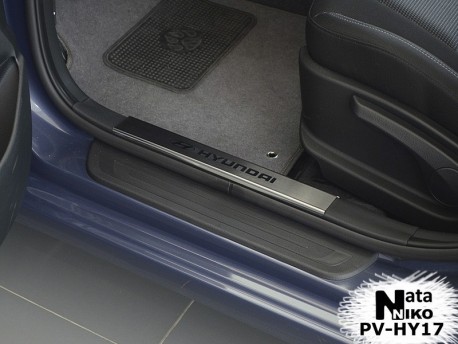 Photo Накладки на внутренние пороги Hyundai I30 2012- Premium