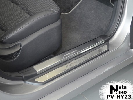 Photo Накладки на внутренние пороги Hyundai Sonata 2010-2015 Premium