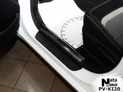 Накладки на внутренние пороги Kia Ceed 2012- универсал, хэтчбек Premium
