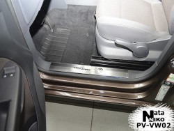Накладки на внутренние пороги Volkswagen Caddy 04-10. 10- Premium